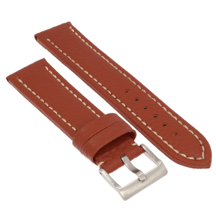 PASEK DO ZEGARKA 22 mm DILOY 376.22.8 BRĄZOWY (1)