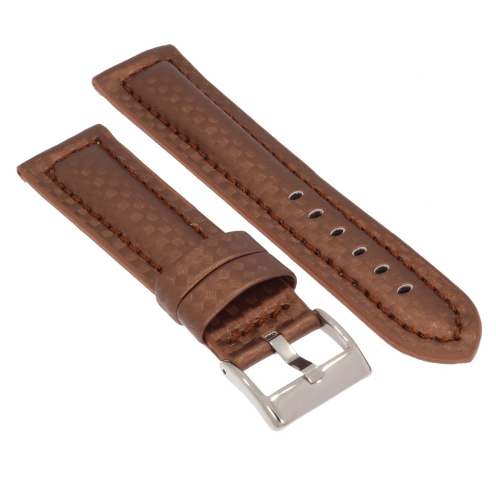 PASEK DO ZEGARKA 22 mm DILOY 374.22.2 BRĄZOWY