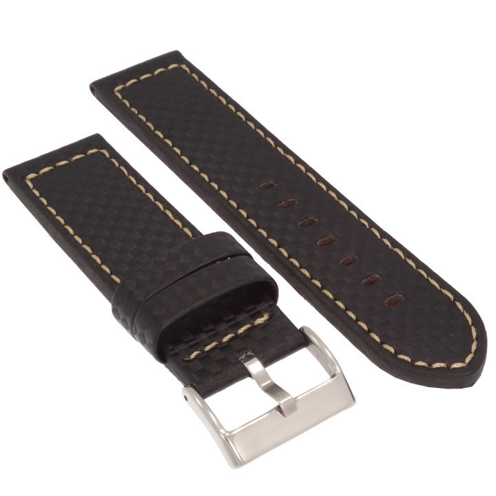 PASEK DO ZEGARKA 24 mm DILOY 382.58.24 CZARNY