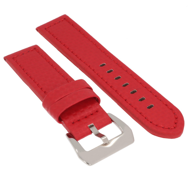 PASEK DO ZEGARKA 22 mm DILOY 382.22.6 CZERWONY