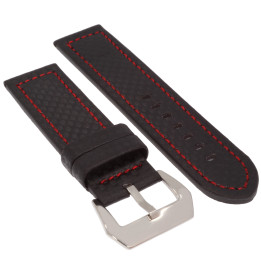 PASEK DO ZEGARKA 24 mm DILOY 382.1.6 CZARNY