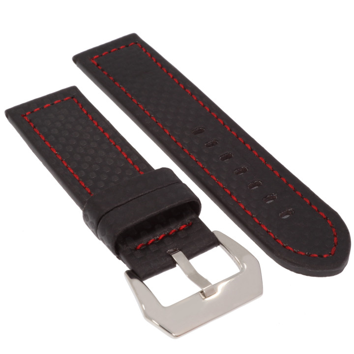 PASEK DO ZEGARKA 24 mm DILOY 382.1.6 CZARNY