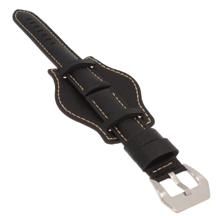 PASEK DO ZEGARKA Z PODKŁADKĄ 18 mm DILOY 386.18.1 CZARNY