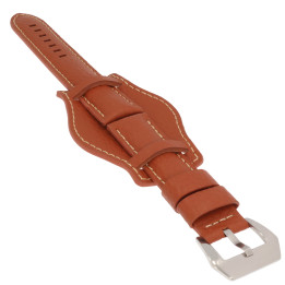 PASEK DO ZEGARKA Z PODKŁADKĄ 20 mm DILOY 386.20.3 BRĄZOWY