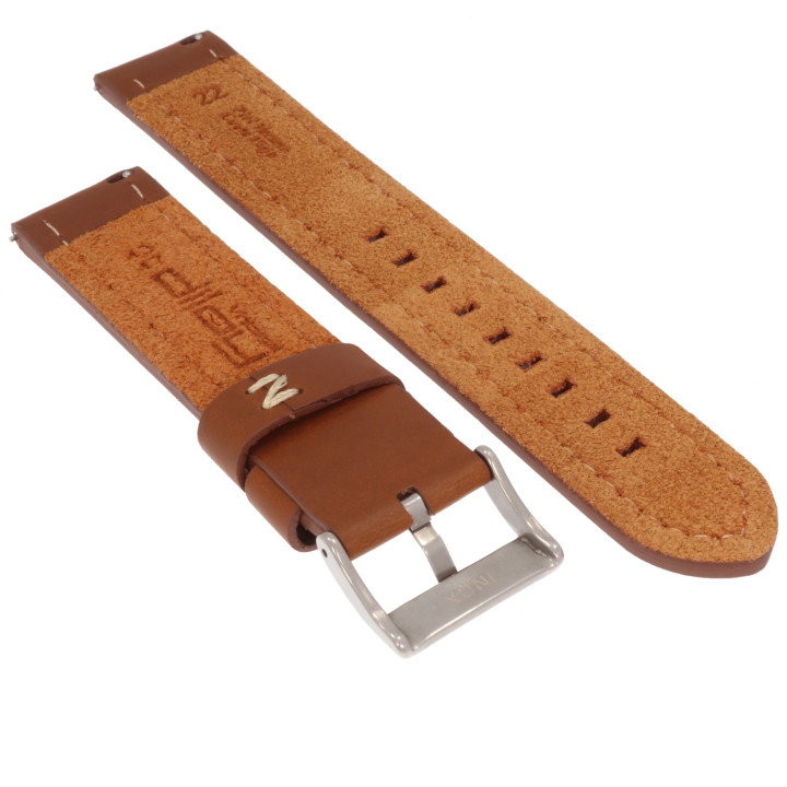 PASEK DO ZEGARKA 22 mm DILOY 384EL.22.3 BRĄZOWY