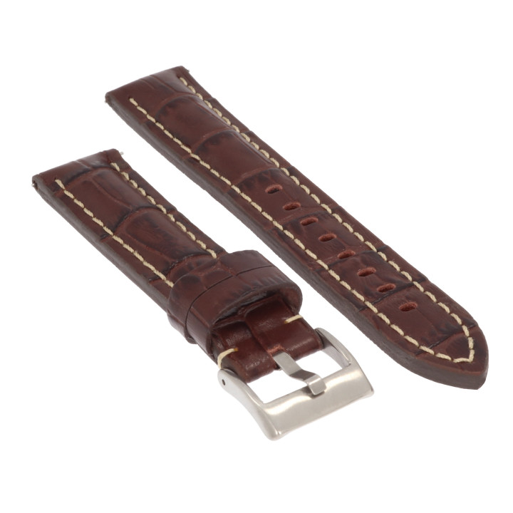 PASEK DO ZEGARKA 20 mm DILOY 395.02.20 (1) BRĄZOWY