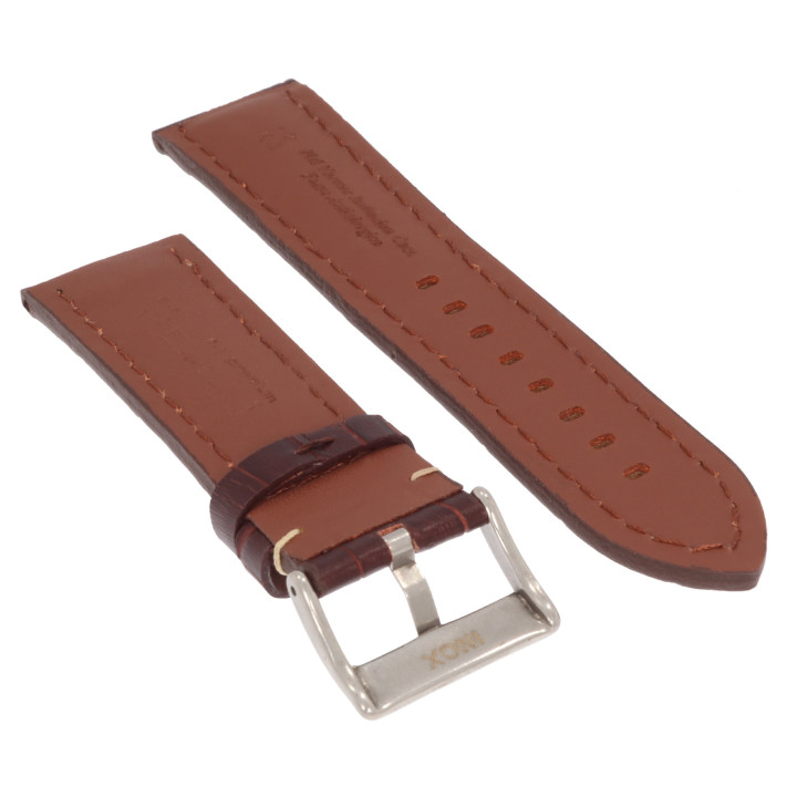 PASEK DO ZEGARKA 24 mm DILOY 395.24.2 BRĄZOWY