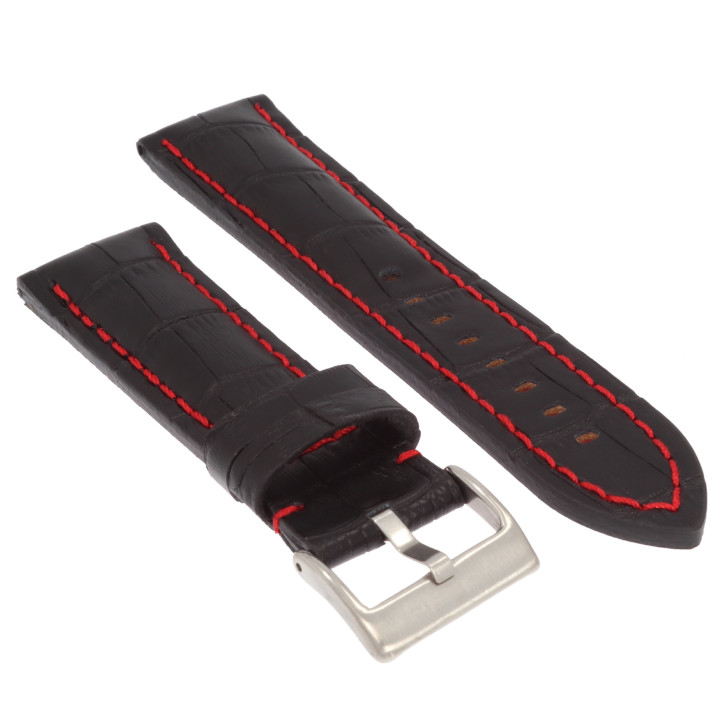 PASEK DO ZEGARKA 24 mm DILOY 395.24.1.6 CZARNY