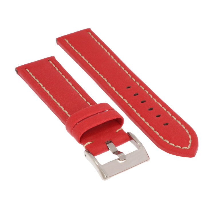 PASEK DO ZEGARKA 22 mm DILOY 377.06.22 CZERWONY