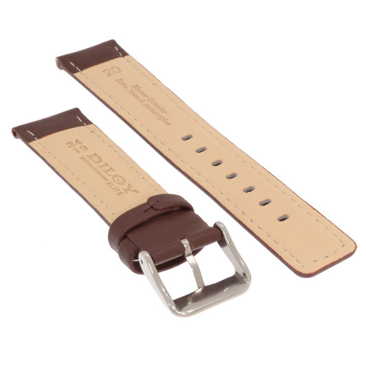 PASEK DO ZEGARKA 20 mm DILOY 367.20.2 CIEMNY BRĄZ