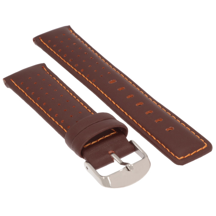 PASEK DO ZEGARKA 22 mm DILOY 367.22.2 CIEMNY BRĄZ