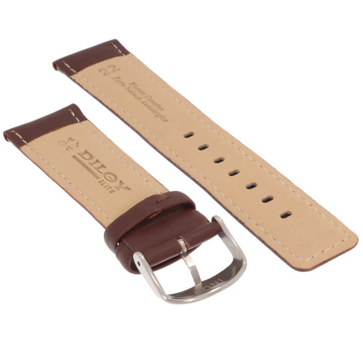 PASEK DO ZEGARKA 22 mm DILOY 367.22.2 CIEMNY BRĄZ