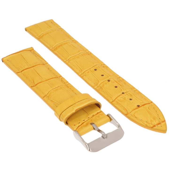 PASEK DO ZEGARKA 22 mm DILOY 379EL.22.10 ŻÓŁTY DŁUGI