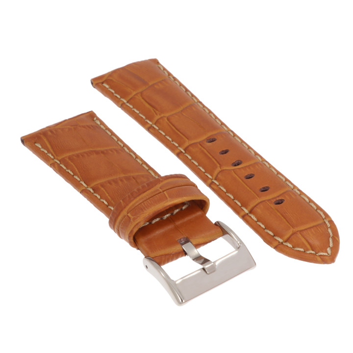 PASEK DO ZEGARKA 26 mm DILOY 378EA.26.3 BRĄZOWY