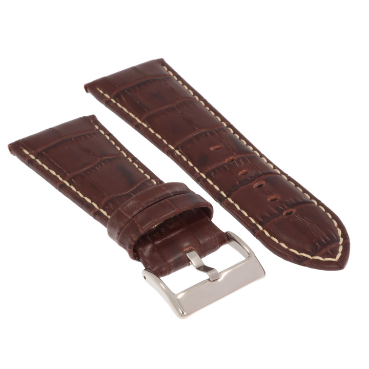 PASEK DO ZEGARKA 30 mm DILOY 378EA.30.2 CIEMNY BRĄZ