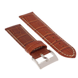 PASEK DO ZEGARKA 24 mm DILOY 378EA.24.3 BRĄZOWY
