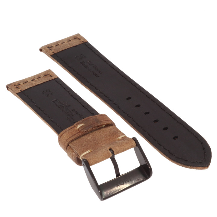 PASEK DO ZEGARKA 24 mm DILOY 397.24.3 BRĄZOWY