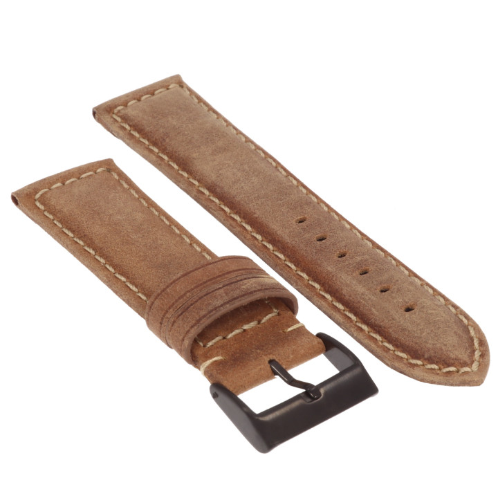 PASEK DO ZEGARKA 24 mm DILOY 397.24.3 BRĄZOWY