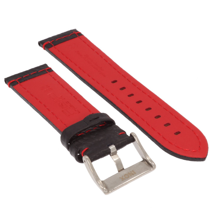 PASEK DO ZEGARKA 24 mm DILOY 394.24.1.6 CZARNY