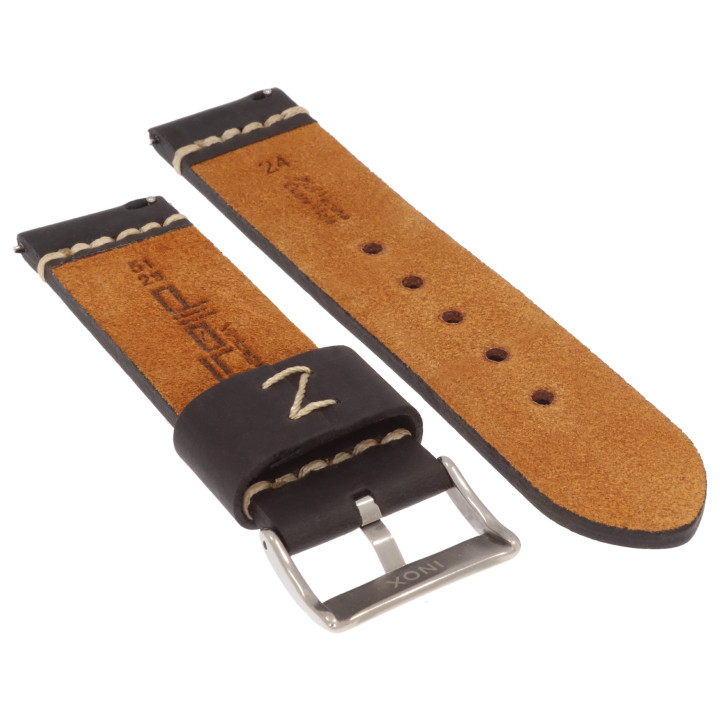 PASEK DO ZEGARKA 24 mm DILOY 392.01.24 CZARNY