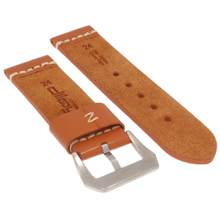 PASEK DO ZEGARKA 24 mm DILOY 392.24.3 JASNY BRĄZ