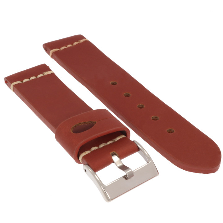 PASEK DO ZEGARKA 22 mm DILOY 392.22.8 BRĄZOWY