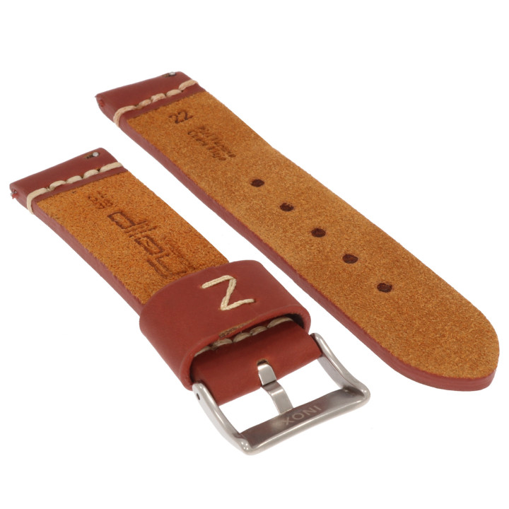 PASEK DO ZEGARKA 22 mm DILOY 392.22.8 BRĄZOWY