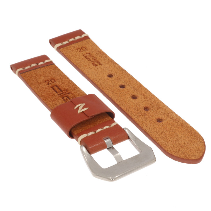 PASEK DO ZEGARKA 20 mm DILOY 392.20.8 BRĄZOWY