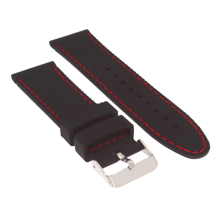 PASEK DO ZEGARKA 24 mm DILOY SBR22.24.1.53 CZARNY