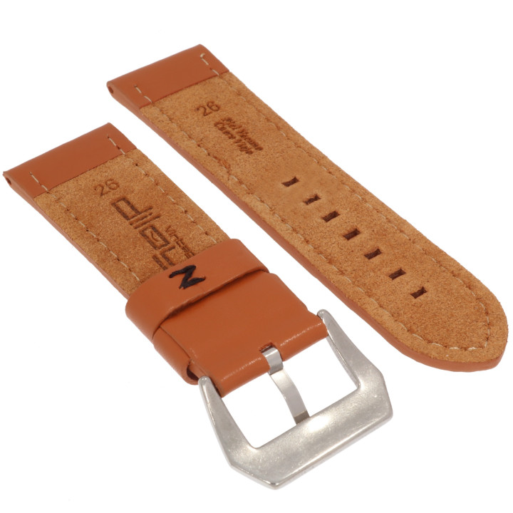 PASEK DO ZEGARKA 26 mm DILOY 384.26.3.1 BRĄZOWY