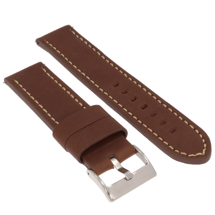 PASEK DO ZEGARKA 22 mm DILOY 384.02.22 BRĄZOWY