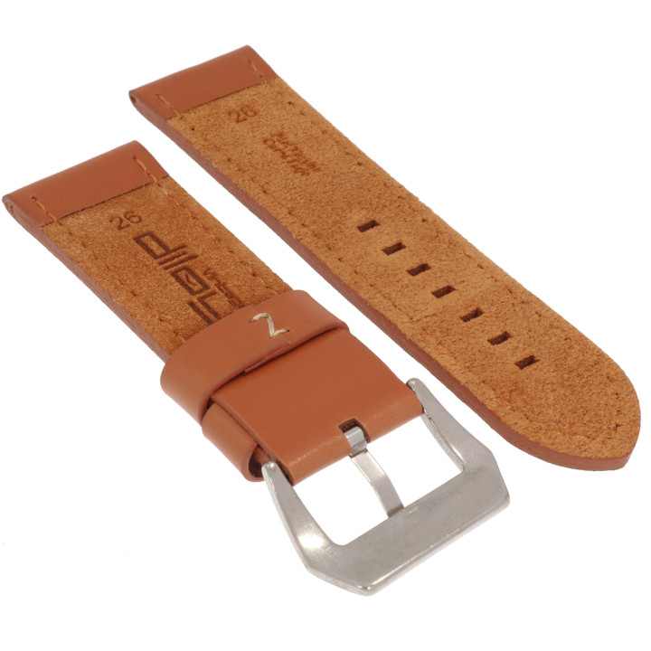PASEK DO ZEGARKA 26 mm DILOY 384.26.3 (1) BRĄZOWY
