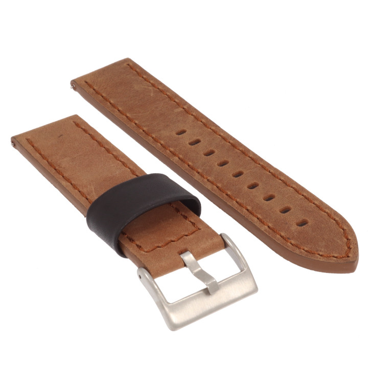 PASEK DO ZEGARKA 22 mm DILOY 399.03.22 BRĄZOWY
