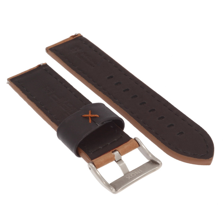 PASEK DO ZEGARKA 22 mm DILOY 399.03.22 BRĄZOWY