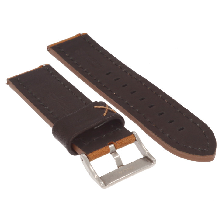 PASEK DO ZEGARKA 24 mm DILOY 399.03.24 BRĄZOWY