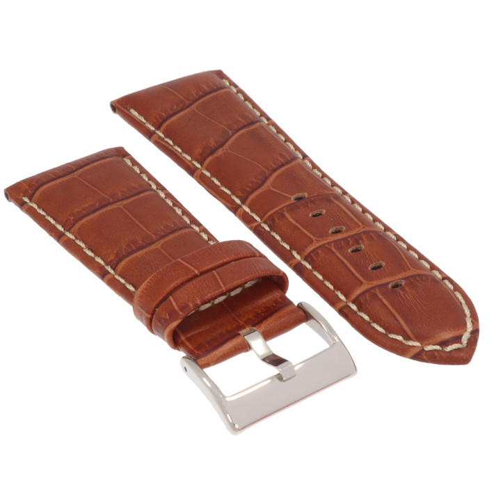 PASEK DO ZEGARKA 30 mm DILOY 378EA.30.3 (1) BRĄZOWY
