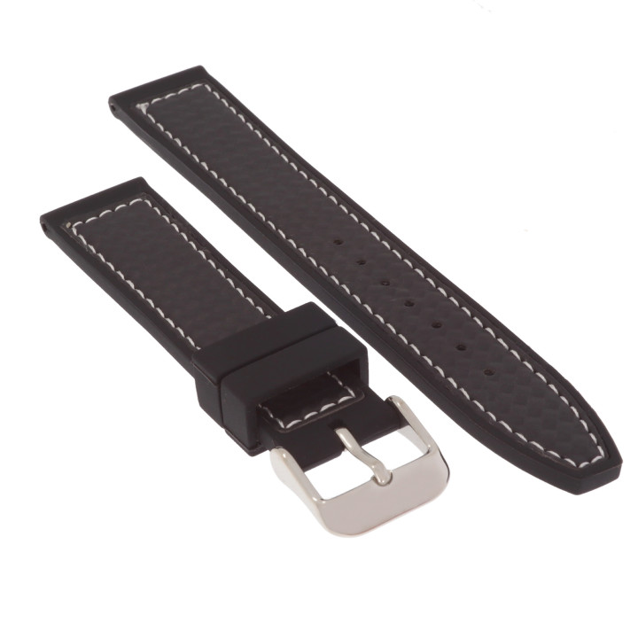 PASEK DO ZEGARKA 20 mm DILOY S262.20.1.22 SILIKON CZARNY