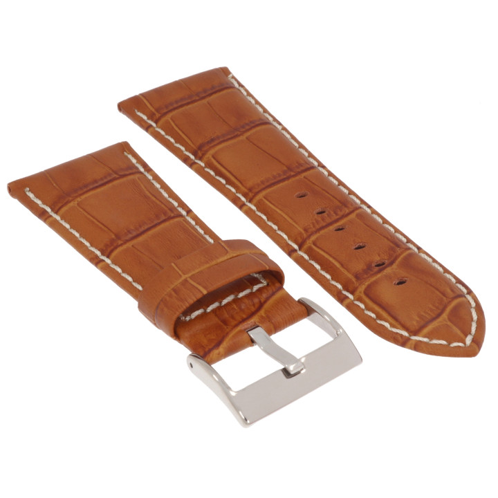 PASEK DO ZEGARKA 30 mm DILOY 378EA.30.9 (1) BRĄZOWY