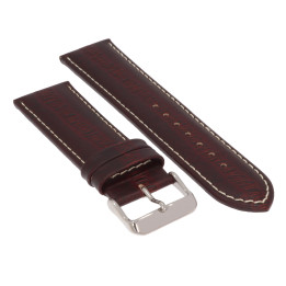 PASEK DO ZEGARKA 24 mm DILOY P266.24.2 BRĄZOWY CIEMNY