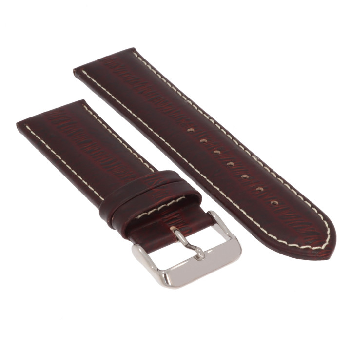PASEK DO ZEGARKA 24 mm DILOY P266.24.2 BRĄZOWY CIEMNY