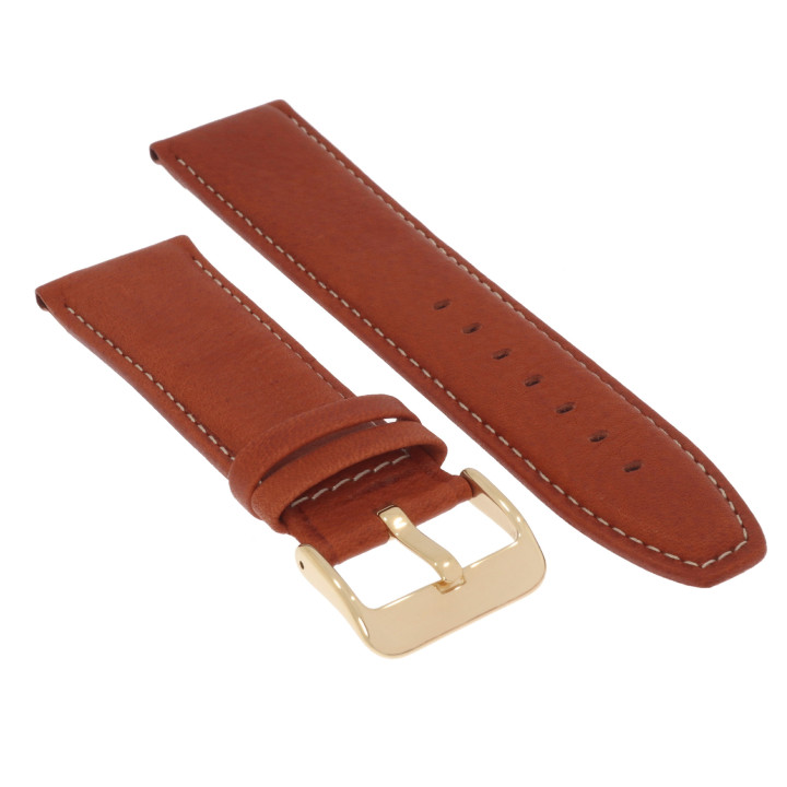 PASEK DO ZEGARKA 24 mm BISSET BS150 BRĄZOWY