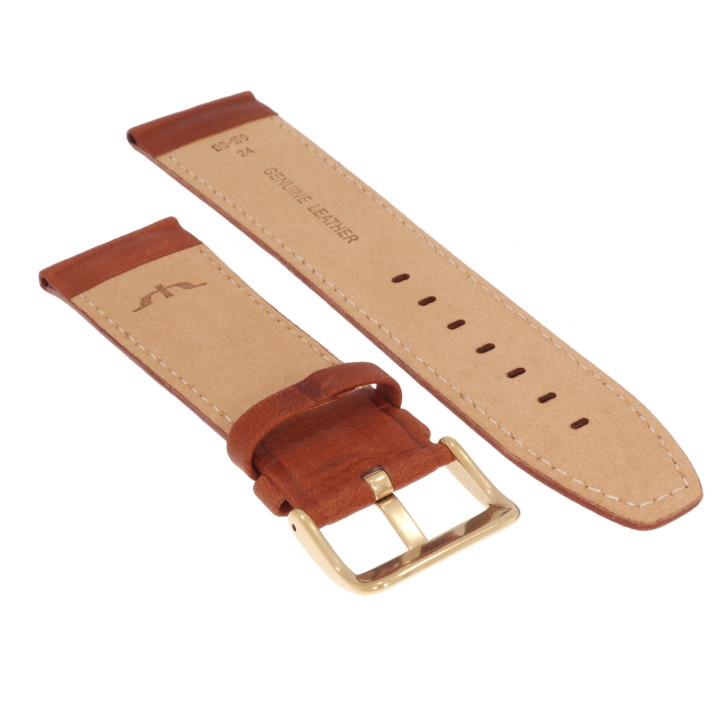 PASEK DO ZEGARKA 24 mm BISSET BS150 BRĄZOWY