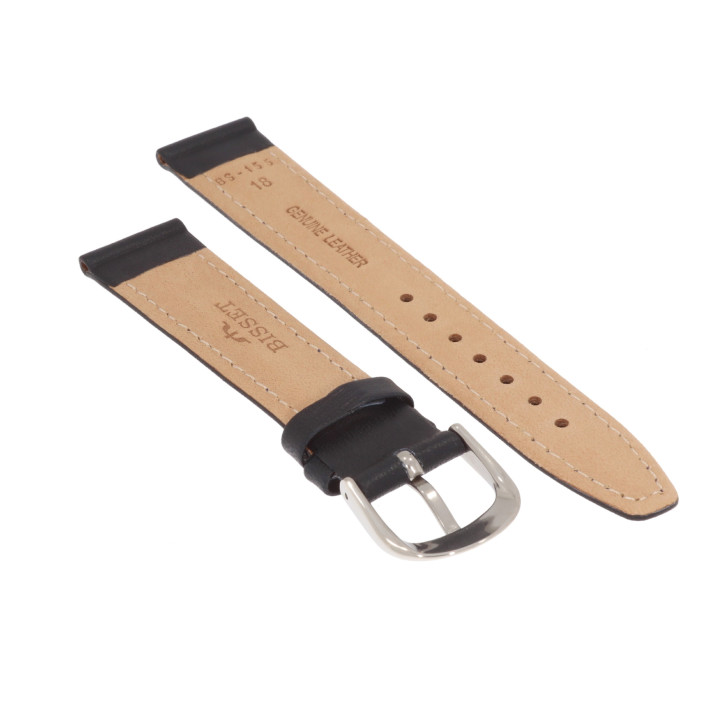 PASEK DO ZEGARKA 18 mm BISSET BS155 CZARNY