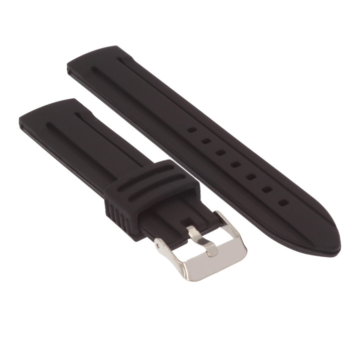 PASEK DO ZEGARKA 20 mm DILOY S253.01.20 SILIKON CZARNY