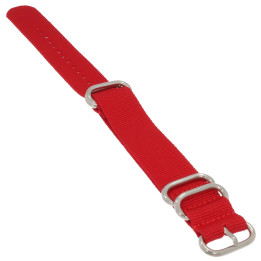 PASEK DO ZEGARKA 22 mm DILOY 409.22.6 PARCIANY CZERWONY