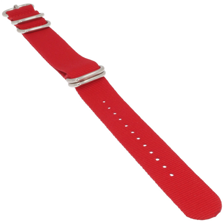 PASEK DO ZEGARKA 22 mm DILOY 409.22.6 PARCIANY CZERWONY