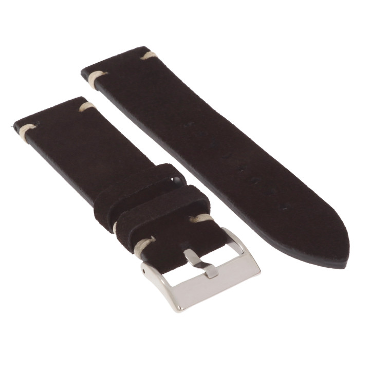 PASEK DO ZEGARKA 24 mm DILOY 417.01.24 NUBUK CZARNY