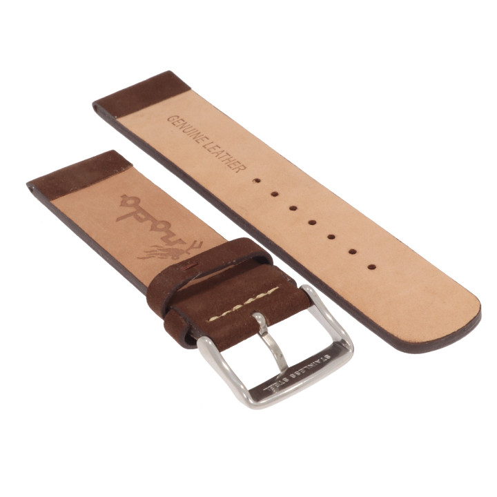 PASEK DO ZEGARKA 22 mm NODO N1416 BRĄZOWY NUBUK