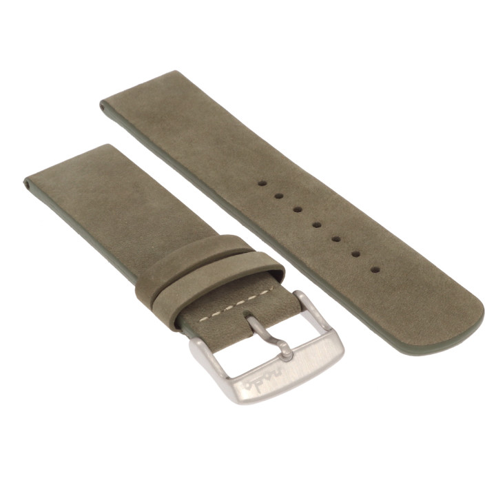 PASEK DO ZEGARKA 22 mm NODO 1414  OLIWKA NUBUK