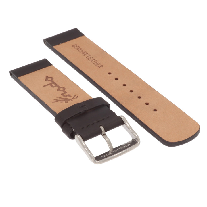 PASEK DO ZEGARKA 22 mm NODO N1411 CZARNY NUBUK